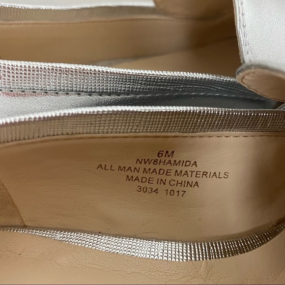Women’s Silver Metallic Leather Loafers by Nine West. Sz 6M - Picture 11 of 16